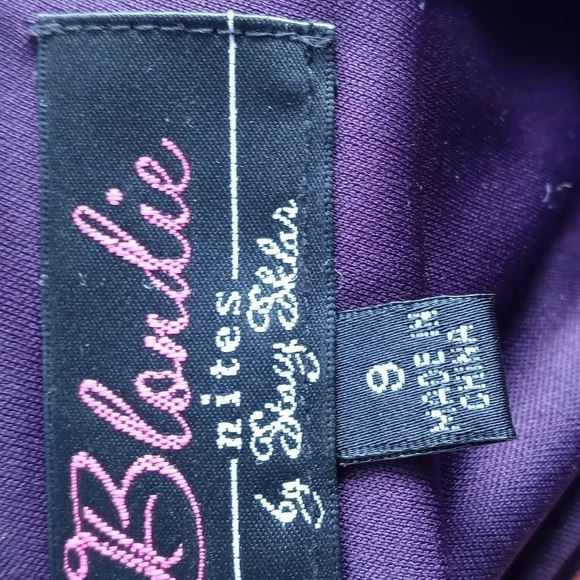 Blondie Nites Purple Maxi Dress with Gold Accents - Picture 11 of 11